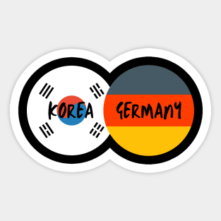 Korean German - Korea and Germany Sticker